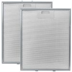 SPARES2GO Metal Mesh Cooker Hood Extractor Vent Fat Filter for Moffat MCH665X/GB MCH665X Oven Cooker Hood Extractor Fan (Pack of 2, 318 x 258 mm)