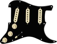 Fender Pre-wired Stratocaster Pickguard with Tex-Mex S/S/S Pickups, Black