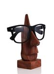 (1) - WhopperIndia Wooden Eyeglass Spectacle Holder Handmade Nose Shaped Stand for Office Desk Home Decor Gifts