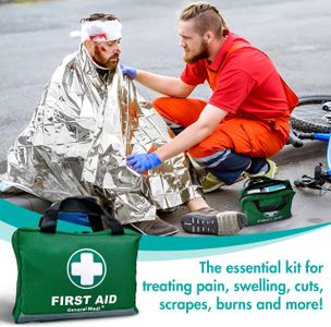 General Medi 210-Piece First Aid Kit – Emergency, Reflective, Ice Pack, Blanket