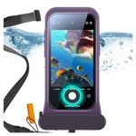 ESR 1 Pack Waterproof Phone Pouch for iPhone 15/14/13, Underwater Touch Sensitivity, IPX8 Floating Waterproof Cellphone Case with Lanyard, Dry Bag for Snorkeling, Purple