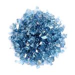 Hiland Blue Reflective Fire Glass, 10 lb, Sky