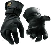 Watson Gloves Low Rider Motorcycle Glove - Cowhide Leather, Wing Thumb, Slip-on Cuff with Hook and Loop Strap, Made in Canada (834, Large)