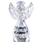 HDCRYSTALGIFTS Crystal Angel Figurine Christmas Decor Glass Ornaments Art Collecible Gifts(Clear)