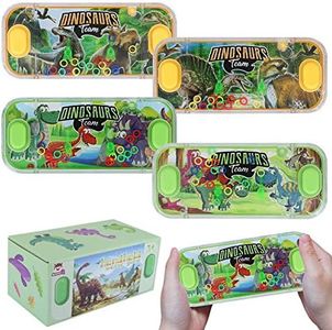 SevenQ Handheld Water Games, 4 Packs Dinosaur Theme Water Toss Ring Game Aqua Toy Water Ring Game for Kids Stocking Stuffers