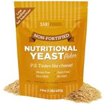 Non Fortified Nutritional Yeast Flakes, Whole Foods Based Protein Powder, Vegan, Gluten Free, Vitamins B, Beta-glucans, and All 18 Amino Acids (24 oz.)