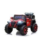 Kidz Auto KAB J 2188 Rechargeable Battery Operated Jeep for Kids with Remote Control | Electric Ride-On Toy Car with Music, Decorative Lights, Openable Doors, Suspension & Bonnet Lighting | Red