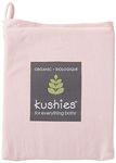 Kushies Organic Jersey Bassinet Fitted Sheet, Light Pink