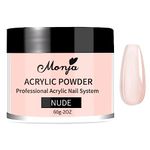 Nude Acrylic Powder - 60g Acrylic False Nail Powders - Large Capacity Acrylic Nail Powder for Nail Acrylic Extension, Nail Carving - No Nail Lamp Needed