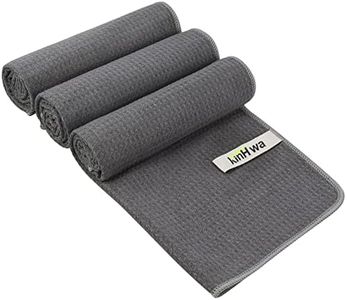 KinHwa Gym Towels for Sweat Absorbent Wicking Workout Towels Quick Dry and Compact Sweat Towels Microfiber Sports Towel for Yoga, Fitness, Treadmill or Indoor Bike 16"x30" 3 Pack Gray