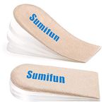 Sumifun Heel Lift Inserts, 1/4" to 1" Gel Shoe Heels Inserts for Women, Adjustable Orthopedic Heel Pads for Heel Pain and Leg Length Discrepancies, Heel Cups 1/4" 1/2" 3/4"