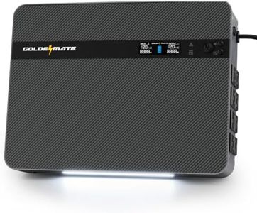 GOLDENMATE 1500VA/1000W Lithium UPS Battery Backup & Surge Protector, LiFePO4 Backup Battery(230Wh), Sinewave UPS with 8 Outlets & 2 USB Ports, Built-in Emergency Light, Wall Mount, LCD Display