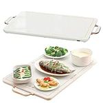 FLEAGE Electric Warming Tray, Warming Hot Plate Food Warmer, 3 Levels Of Time and Temperature Adjustment, 120℃ Efficient Thermal Insulation, Rapid Heating In 1 Minute, for Buffets