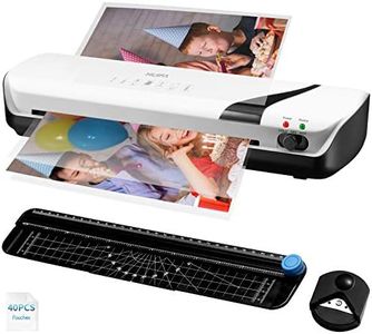 MUIFA Laminator Machine, A4 Thermal Laminator Machine with 30 Laminating Pouches, Paper Trimmer, Corner Rounder, Photo Clip Kit, Hot & Cold Laminating Machine for Home Office School