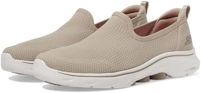 Skechers Womens Go Walk 7 Ivy Casual Slip on Walking Sneaker, Taupe, 8