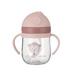 Zuasdvnk Baby Sippy Cup, 250ml Non Spill Cup, Dishwasher Safe Baby Cup, Weighted Straw Children Cups, Baby Bottle for Ages 6+ Months