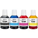 Black Bottled Ink GI56 GI-56 / Cyan Bottled Ink GI56 GI-56 / Magenta Bottled Ink GI56 GI-56 / Yellow Bottled Ink GI56 GI-56, Work for Canon MAXIFY GX7050/GX6050/GX5050/GX4050/GX3050 (4 Packs)