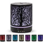 Essential Oil Diffuser Electric Aromatherapy Scented Oil Diffuser Ultrasonic Aroma Diffusers Whisper Quiet Auto Shut-Off Function 7 LED Night Light for Home Office SPA (300ml-Forest)