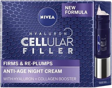 NIVEA Cellular Filler Night Cream (50ml), Anti Aging Face Cream for Women, Collagen Face Cream, Anti-Wrinkle Night Cream with Hyaluronic Acid & Collagen