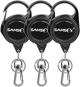 SAMSFX - Cordón retráctil para pesca con mosca (ganchos de rotación de 360)