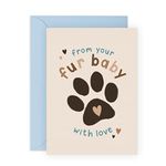 Central 23 Mothers Day Card From Dog - 'From Your Fur Baby' - Dog Birthday Card For Pet Owners - Gift Ideas For Dog Dad Cat Mom Fur Parents - 4.7 X 6.7 - Comes With Cute Stickers