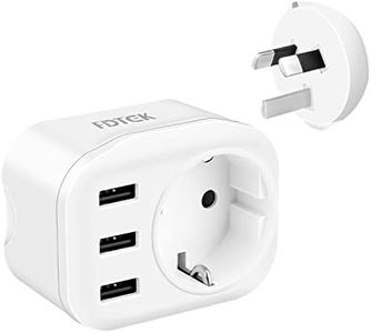 FDTEK Adattatore Presa da Viaggio, Adattatore Australia con 3 USB (20W/4A), Europa 2 Pin a AU 3 Pin Tipo I Adattatori Presa Internazionale per Cinese, Australiana, Nuova Zelanda, Argentina