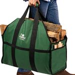 Cougar Outdoor - Ultimate Log Carrier - 2 Handles, Heavy Duty, Standing, Waterproof, Lined Firewood Tote Bag - Perfect for Carrying Wood, Camping, Bonfires