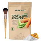 Facial Hair Removal Wax Powder with Ubtan & Aloevera, Painless Herbal Facial & Body Hair Remover Waxing Powder for Women No Harmful Chemicals, No Irritation, No Skin Rashes-100 GM