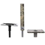 Attwood 97749C-7 Swivl-Eze Lock’N-Pin ¾-Inch Pedestal Package, Camouflage Finish, 11 Inches Tall, 7-Inch x 7-Inch Base Plate