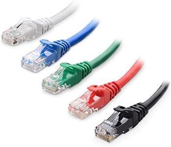 Cable Matters 5-Color Combo Snagless Cat6 Ethernet Cable (Cat6 Cable/Cat 6 Cable) 5 Feet - Available 1FT - 14FT in Length