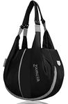 WILD MODA Women's Waterproof Shoulder Bag (Set of 1) (Black & Grey)