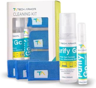 Tech Armor Screen Cleaner Kit [3.4oz +0.8oz] - Best for Smartphones, iPhones, iPads, Eyeglasses, e-Readers, Laptops, TV Screens and Monitors – Includes 3 Premium Microfiber Cloths