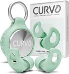 CURVD Everyday Earplugs + Case Clip Bundle, The Perfect earplug for Sleep, Travel, Noise Sensitivity/canceling + Case Clip Package Portable Waterproof Container & Silicone Sleeve for Ear Plugs (Mint)