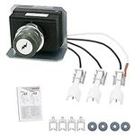 GFTIME 7628 Igniter Kit Replacement Parts for Weber Genesis 310 & 320 Gas Grills with Front Mounted Control (2011 - Newer), Electronic Igniter Knob, Electrodes Ignitions for Genesis 300 Series