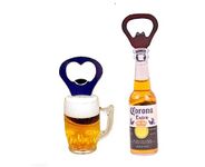 Craftize Mstore Pack of 2 Bottle Opener Fridge Magnet Bottle Shape Bar Accessories