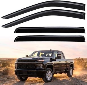 3W Window Visors Rain Guards for Chevy Silverado/GMC Sierra 1500 Crew Cab 2019-2026, Out-Channel Sun Rain Shades Window Vent Deflectors Car Accessories