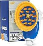 PETHROOM Relax Shower - Pet Bathing Tool | Shower Scrubber | Remove Shampoo Residue and Loose Fur While Massaging | Reduce Anxiety and Noise | Water Saving Button