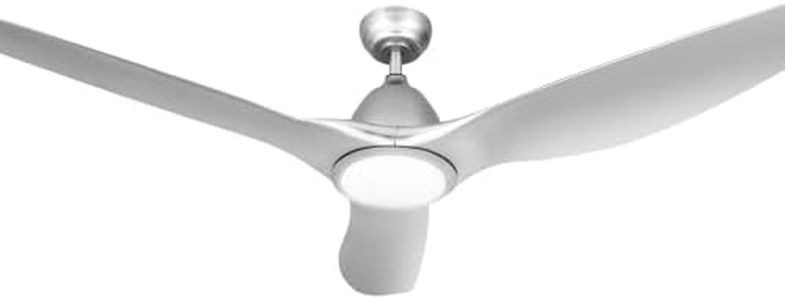Devanti 64'' Ceiling Fan DC Motor 3 Blades LED Light Remote Control Timer Silver