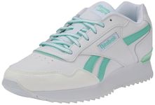 Reebok Women's Glide Ripple Clip Sneaker, FTWR White/Hint Mint/Pure Grey 1, 3 UK