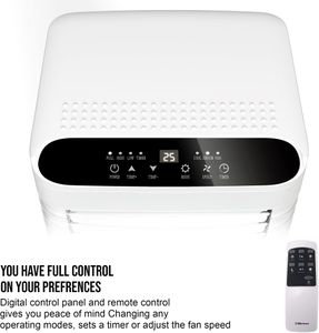 Belaco 9000 BTU Portable Air Conditioner – 4-in-1 Cooling, Dehumidifier, Remote, Dual Window Kit
