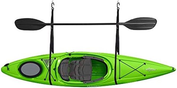 RAD Sportz Kayak Storage Straps Garage Canoe Hangers with 55 lb Capacity, Black