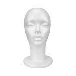 11.4 INCH (1 PACK) STUDIO LIMITED (NEW) 2025 Model Styrofoam Mannequin Head, White Foam Wig, Arts, Craft, DIYs Head Display Hats and Hairpieces, Mask - for Home, Salon and Travel