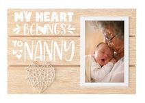 InnoBeta Gifts for Grandma, Mothers Day Gifts Picture Frame from Grandkids for 4" x 6" Photos- My Heart Belongs To Nanny