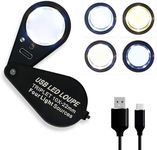 10X Rechargeable Jewelers Loupe wit