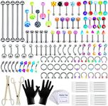 Complete 140PCS Piercing Kit with 1