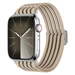 VEMIGON Stretchy Band Compatible with Apple Watch Straps 38mm 40mm 41mm 42mm 44mm 45mm 46mm 49mm, Elastic Nylon Breathable Weaving Sport Solo Loop for iWatch Series 10 9 8 7 6 5 4 3 2 1 SE Ultra