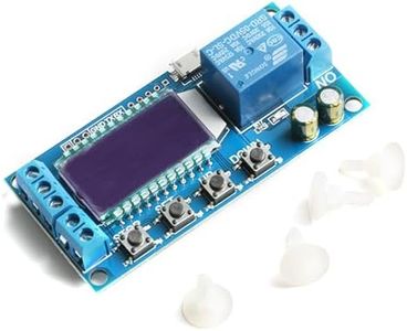 JESSINIE 1-Channel Timer Delay Relay XY-LJ02 Cycle Trigger Delay Timer Switch Circuit Electronic Relay Module with LCD Display, 12V Timer Relay Delay Controller Module Support Micro USB 5V Input