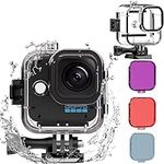 Honbobo Waterproof Case compatible with GoPro 11 Mini 30M Underwater Dive Case Diving Filters Protective Shell Accessories compatible with Gopro Hero 11 Mini