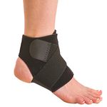BraceAbility Neoprene Water-Resistant Ankle Brace | Compression Foot Wrap for Swimming, Running, Surfing, Diving, Exercise, Athletic Support & Protection, Sprains (S/M)
