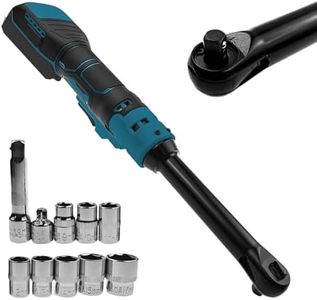 Clé à cliquet sans fil étendue de 3/8" pour batterie Makita 18V, tête étendue de 16 cm, 320 tr/min, 80 N.m, jeu de clés à cliquet électriques avec lumière LED et 8 douilles